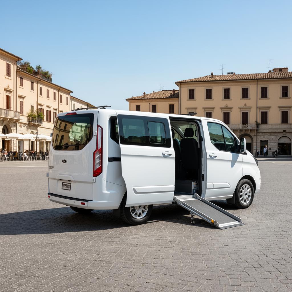 Ford Transit Custom 9 posti con pedana per accesso disabili